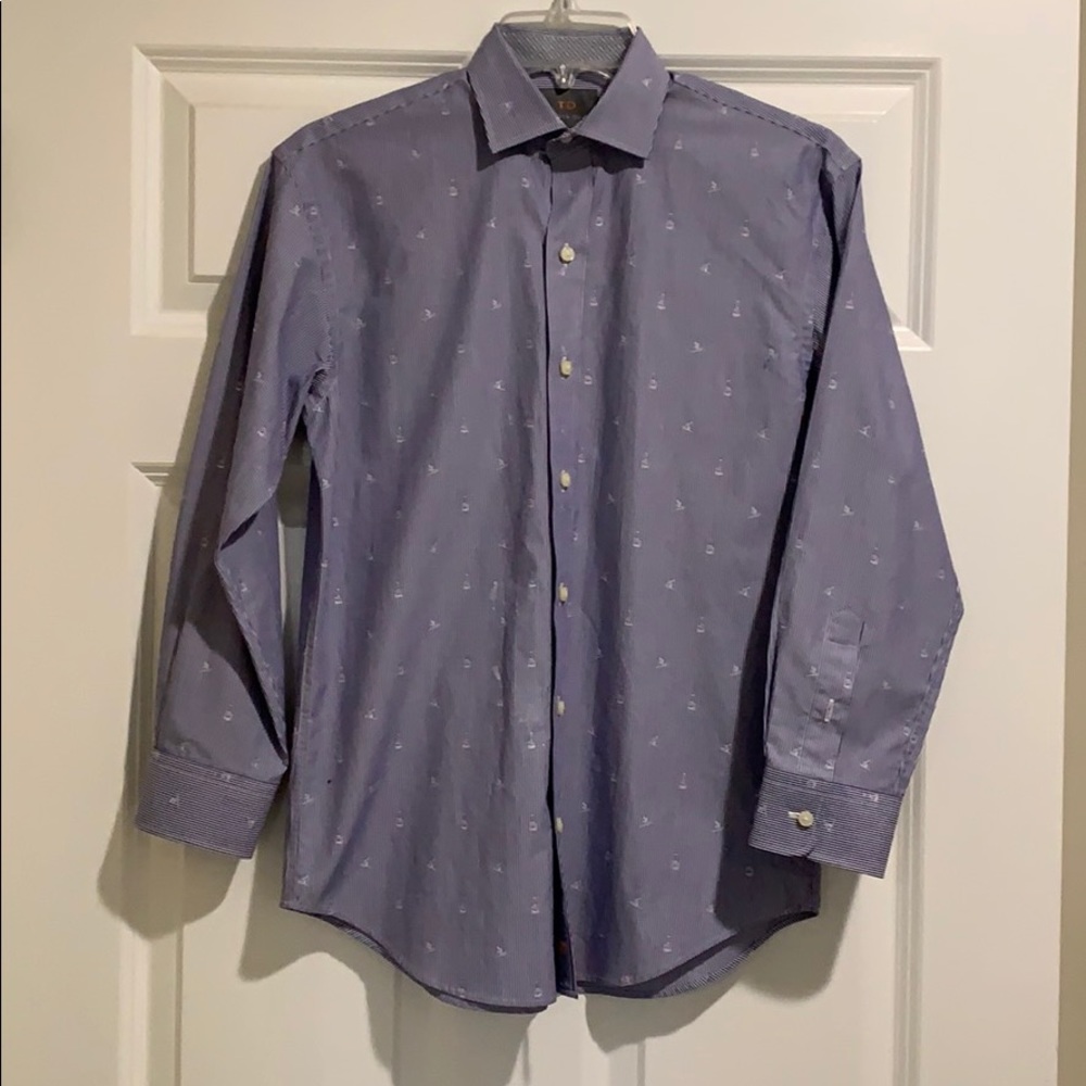 Thomas Dean button down-with embroidered skiers!